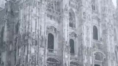 Milan, Italy - Another tale of beauty covered in snow