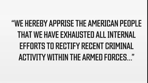 A group of over 200 active and retired military personnel released a document.