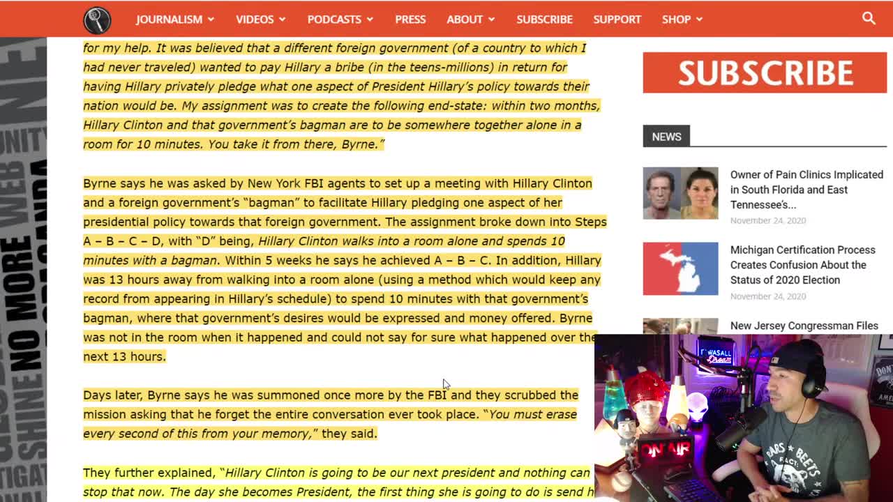 The Deep State's Front Gate - Patrick Byrne 11-27-20