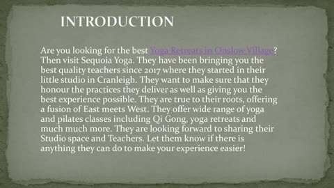 Best Yoga Retreats in Onslow Village