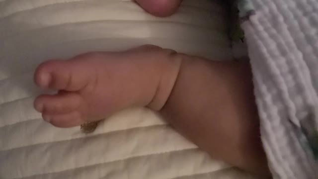 Chubby and cute baby feet