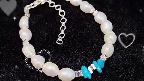 GN-20241031-01 Natural Turquoise Bracelet Pearl with S925 Silver Fine Bracelet High Jewelry Designer