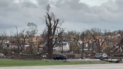 A tornado emergency has been declared for a confirmed large