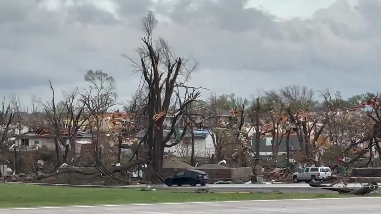 A tornado emergency has been declared for a confirmed large