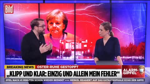 Merkel und ein Double s.a. BILD Eilmeldung vom 24.03.2021