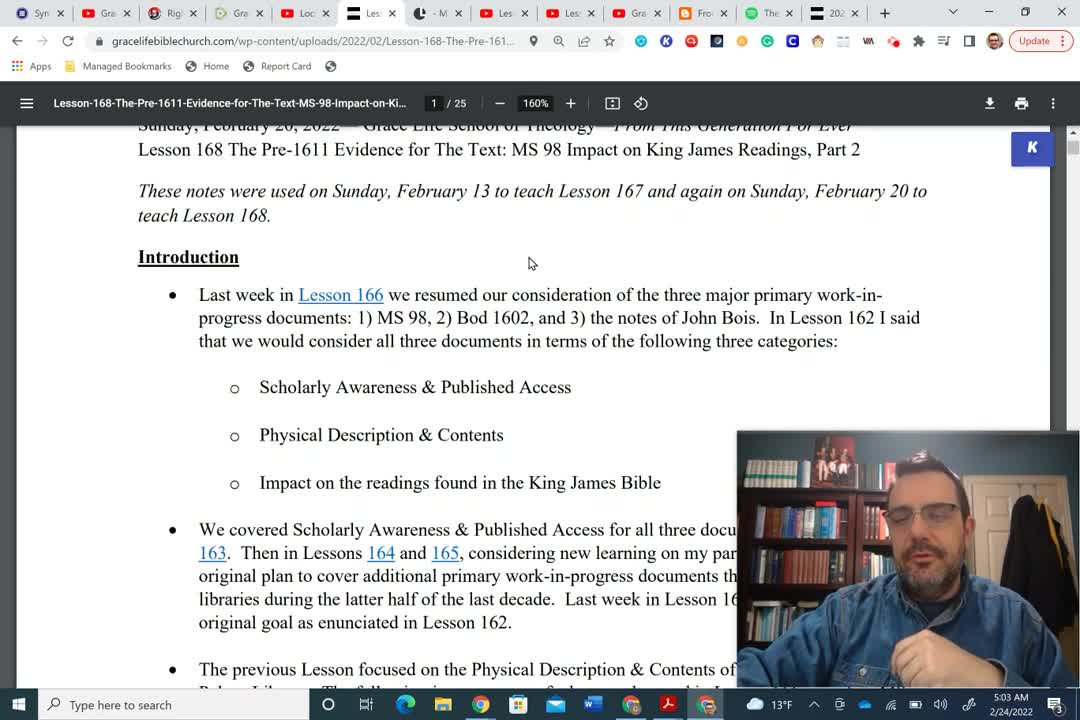 Looking Behind the Veil: Primary Source Documents & the King James Translators (MS 98), Part 2