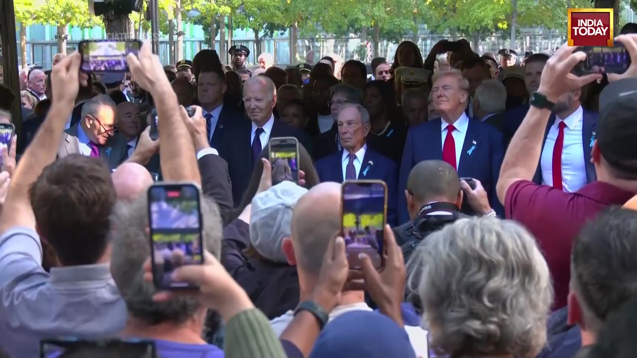 9_11 Anniversary_ Joe Biden, Kamala Harris, Donald Trump And Vance Attend 9_11 Ceremony In New York