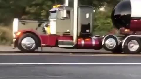 A big truck in transit.