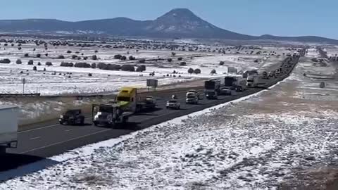 The People’s Convoy Is Now Several Miles Long With Over 2,000 Trucks and Vehicles Heading to D.C.