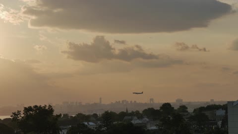 plane landing view