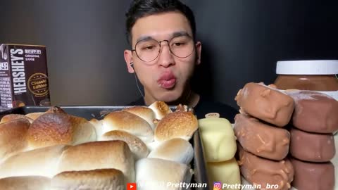 ASMR CHOCOLATE ICE CREAM & MARSHMALLOW MAGNUM, HERSHEY’S, Nutella DESSERT MUKBANG