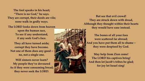 Psalm 53 in full. Tune: Garelochside