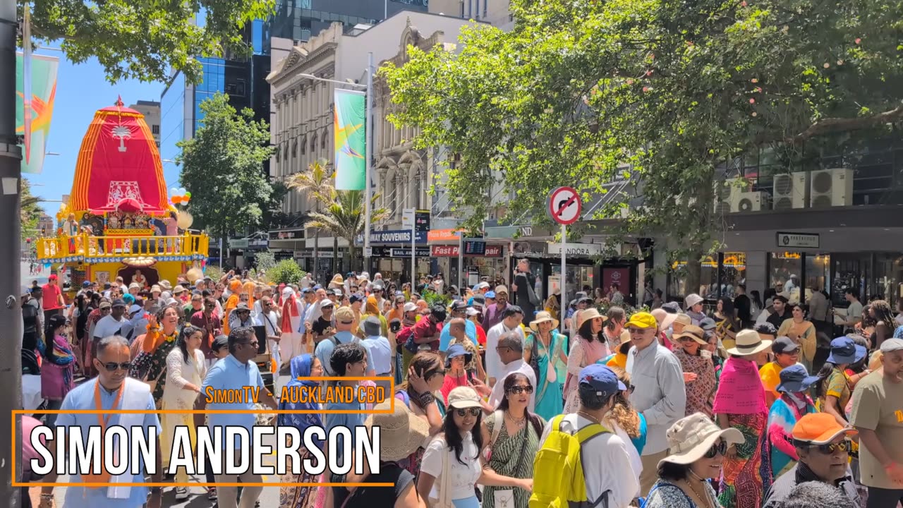 Hari Krishna Parade in Downtown Auckland