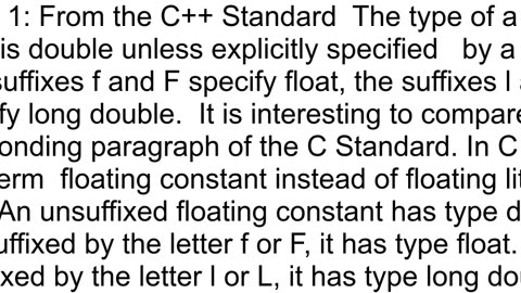 What39s the C suffix for long double literals