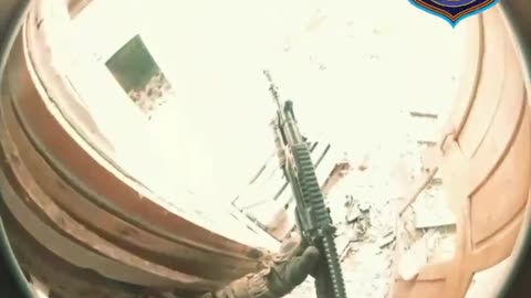 Assault team work from first person in 360°