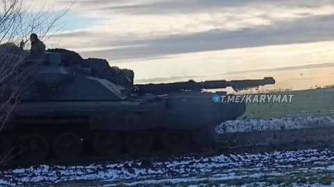 New Footage of a Ukrainian Challenger 2 Tank at the Front