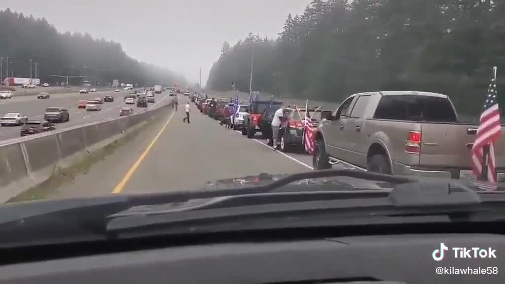 Trump Cars Caravan TikTok by @kilawhale58