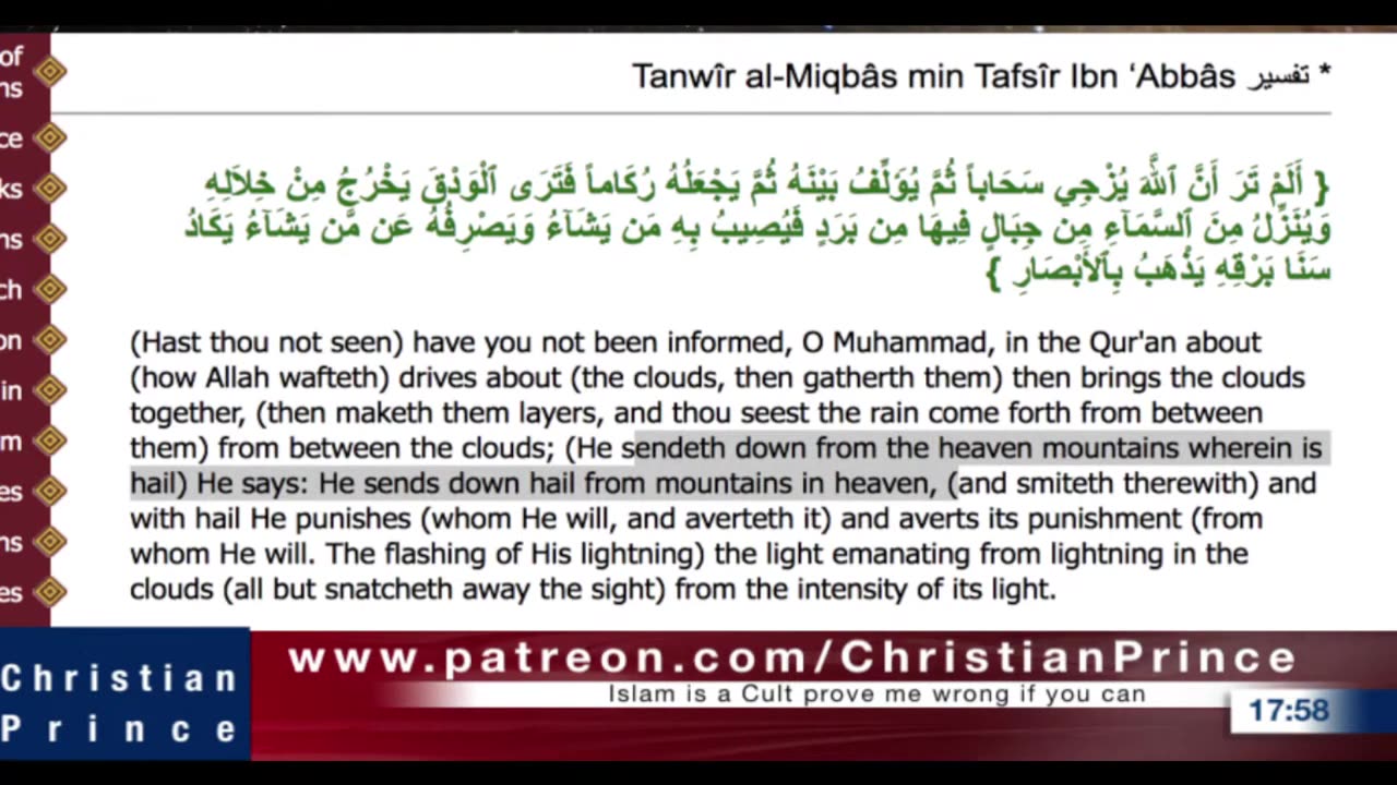 Christian Prince Pig is useful Islam not