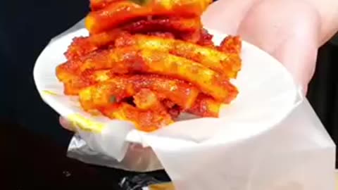 various kinds of Korean street food