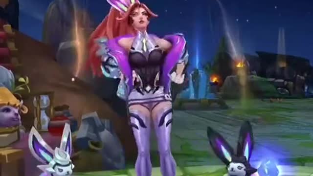 Hero League Bunny is dancing