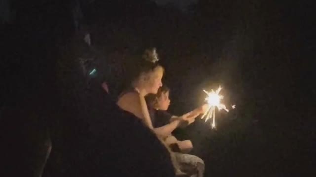 Teenagers Having Fun with Fireworks 7-4-22