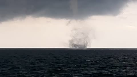 Sailors filmed an unusual tornado off the coast of Odessa