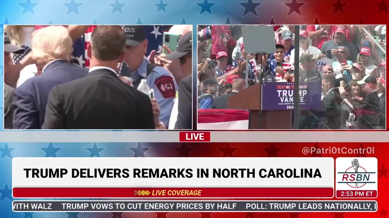 🥹 President Trump Pauses Speech To Give Hug To Rallygoer Who Had Medical Emergency