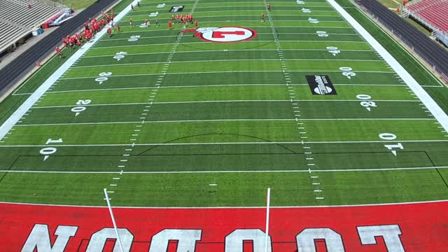 Loudon High School New Turf in Football Stadium Drone flyover