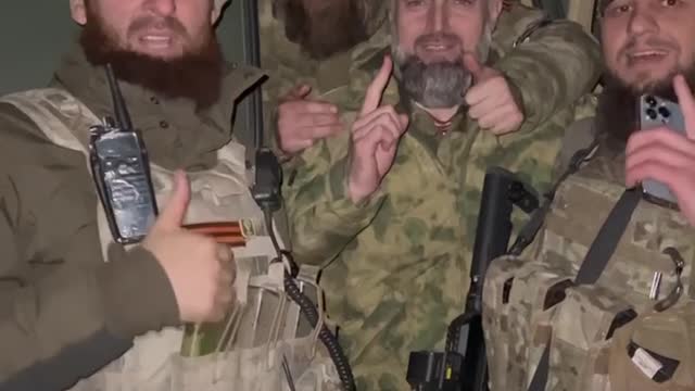 Video posted by Chechen of the Russian National Guard going to the Kyiv