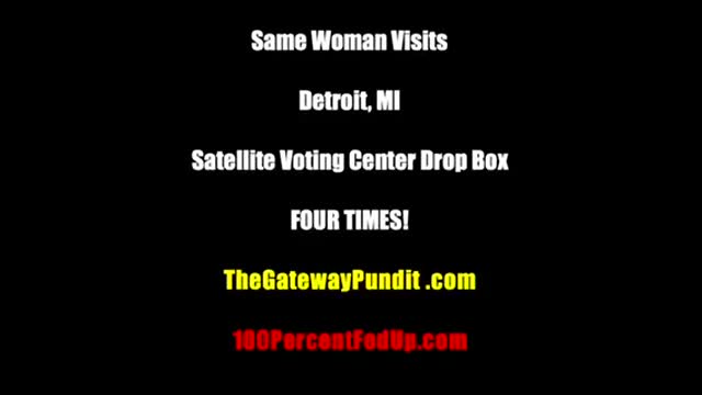 BOMBSHELL VIDEO Shows Same Woman Makes FOUR Trips to Detroit Drop Box In TWO Days