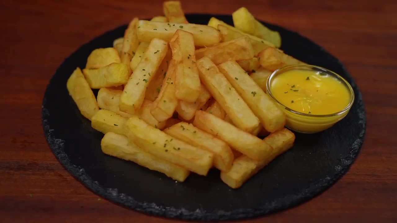 Crispy French Fries At Home | With Cheese Sauce