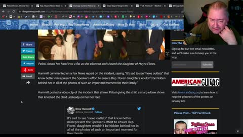 Pelosi elbows & shoves Flores daufghter