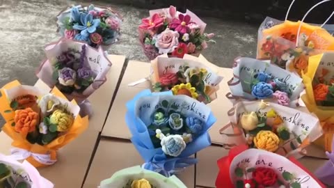 Crochet Flower Bouquet for Sale | Blingcute.com