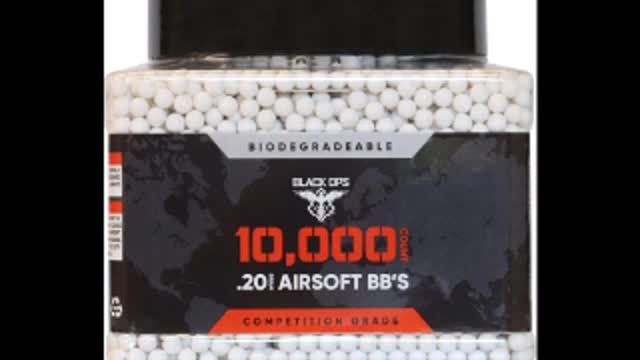 Black Ops Biodegradable Airsoft BB's, 10,000 Count.20g, 6mm