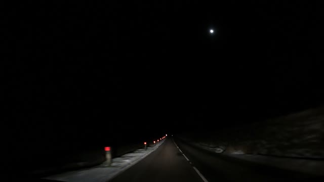 Night driving back to camp Dartmoor. Speedlapse15th Dec 2022