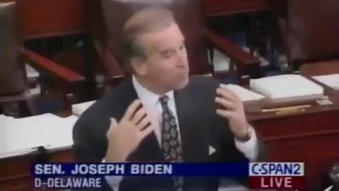 Joe Biden Promoting the 1994 Crime Bill . .