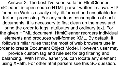 How can I efficiently parse HTML with Java