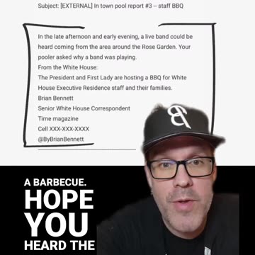 Biden had a BBQ today while Israel was under attack