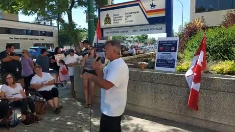 THE RALLY IN WINNIPED STAND UNITED WE WIN.