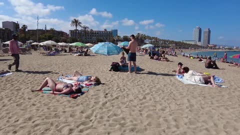 One day in Barcelona beach