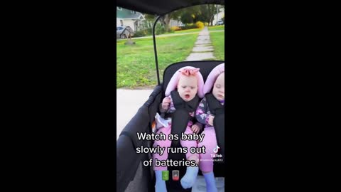 Watch As This Baby Slowly Runs Out Of Batteries