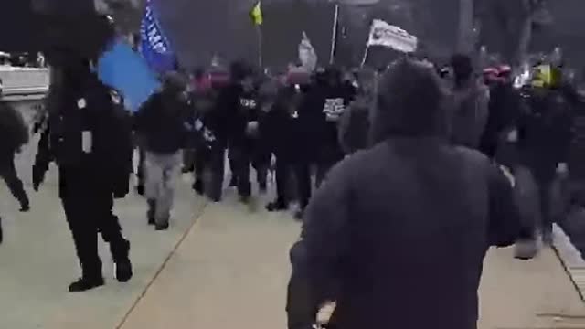 DC Police usher MAGA Trump protestors to capitol building. FALSE FLAG