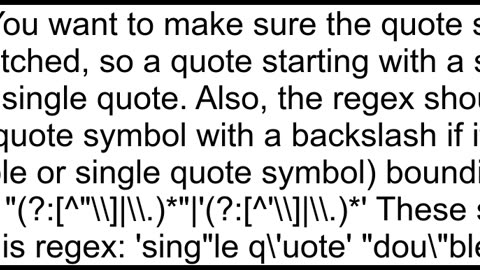 regex match text in either single or double quote