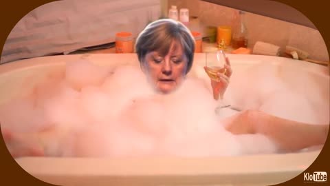 Merkels Dünnschiss Gelaber in der Badewanne