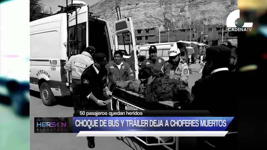 La oroya choque entre bus y trailer