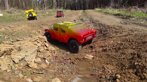 RC Cars MUD OFF Road — Land Rover Defender 90 and Hummer - #1