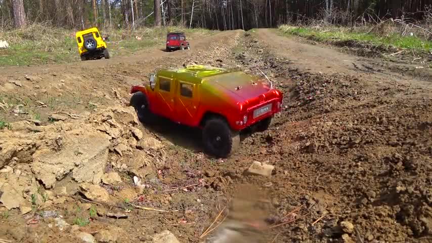 RC Cars MUD OFF Road — Land Rover Defender 90 and Hummer - #1