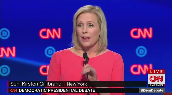 Dem debates: Gillibrand "I'm going to Clorox the oval office