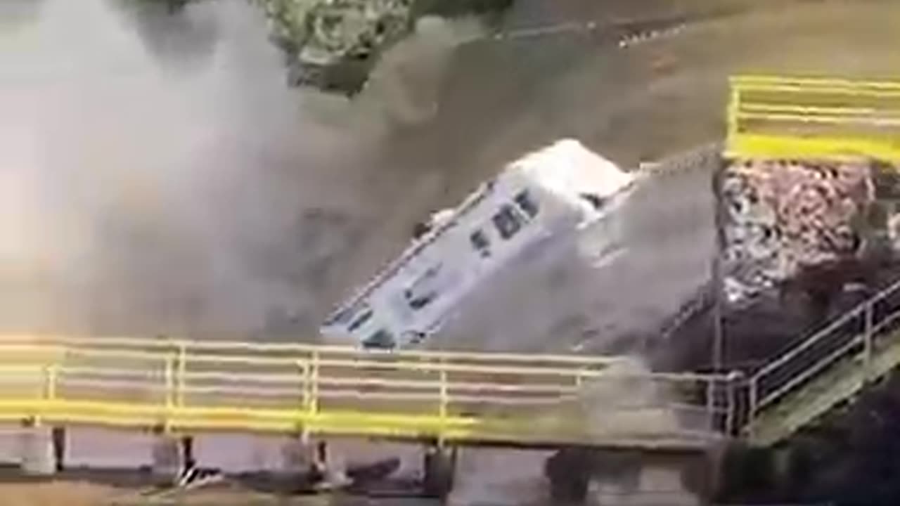 Watch RV Plunge Over Waterfall in Helene Flooding