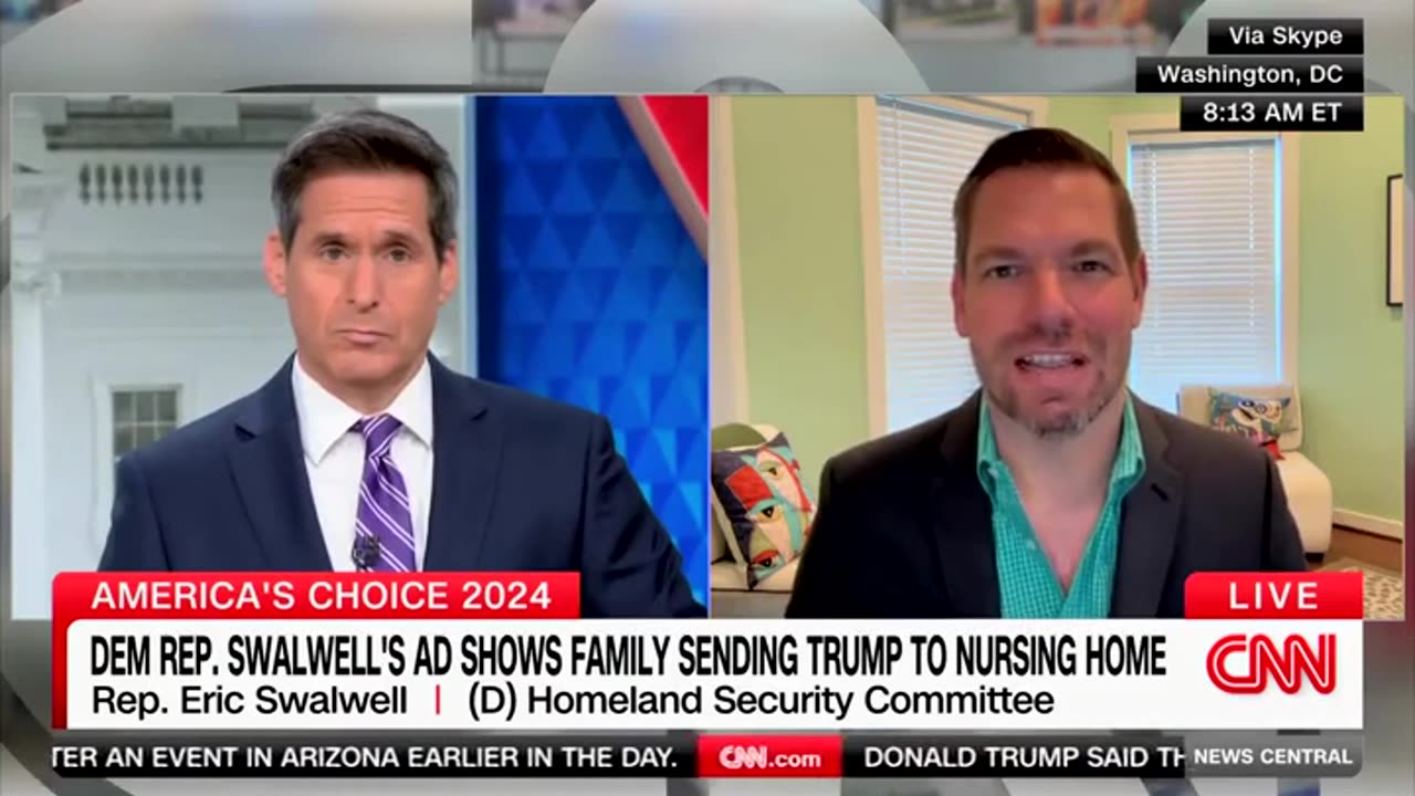 CNN Host Asks The Obvious Question About Swalwell's Mixed Message On Trump